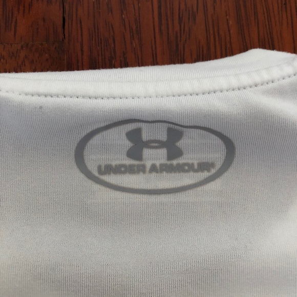 Under Armour Mens Athletic T Shirt Size Medium - White and Grey - - Picture 5 of 8